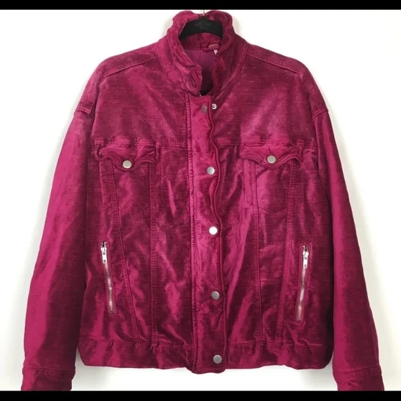 Free People Velvet Trucker Jacket - Picture 5 of 8